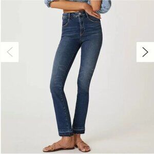 Pilcro The Cigarette Slim Straight Released Hem High Rise Jeans-Size 28